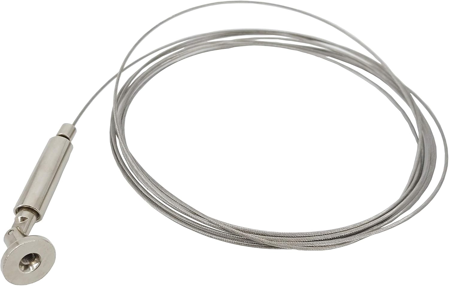 FixtureDisplays® Wire Cable Curtain Rod Drape Wire Rod, Great for Curtains, Tapestry, Artwork, Photos, Kids Crafts, Wall Decors, Picture Hanging Kit Come with 24 Metal Clips 15399-FBA