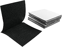 Vista 1 de 12 almohadillas adhesivas para sofá, 3.937 x 3.937 in, cuadradas, color negro, con tiras de gancho adhesivas para sofá, silla, asiento doble, banco