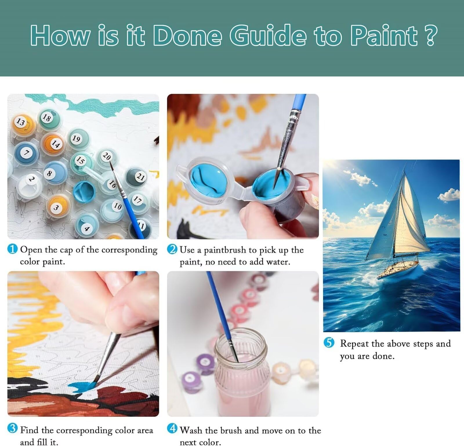 Shozhoo Kit de Pintura por Números, Mar Barco Pintar por Numeros Adultos Niños, DIY Paint by Number Kit con Pinceles y Pinturas Acrilicos, Lienzos para Pintar Pinturas Hogar Decoración 40x50cm s-2449 Shozhoo Kit de Pintura por Números, Mar Barco Pintar por Numeros Adultos Niños, DIY Paint by Number Kit con Pinceles y Pinturas Acrilicos, Lienzos para Pintar Pinturas Hogar Decoración 40x50cm s-2449