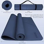 Large Yoga Mat Thick, 76"x32"x0.31"Wide POE Exercise Mat with Non-Slip Surface & Carry Strap, Anti-Tear Workout Mat for Yoga, Pilates, Fitness