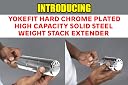 YOKEFIT Gym pin Stack Extender Weight Replacement Hard Chrome Plated Solid Steel with high Capacity alloyed Steel for Gym Fitness Workouts Strength Resistance Training (Large 6 inch 2.5kg 8mm) gallery image