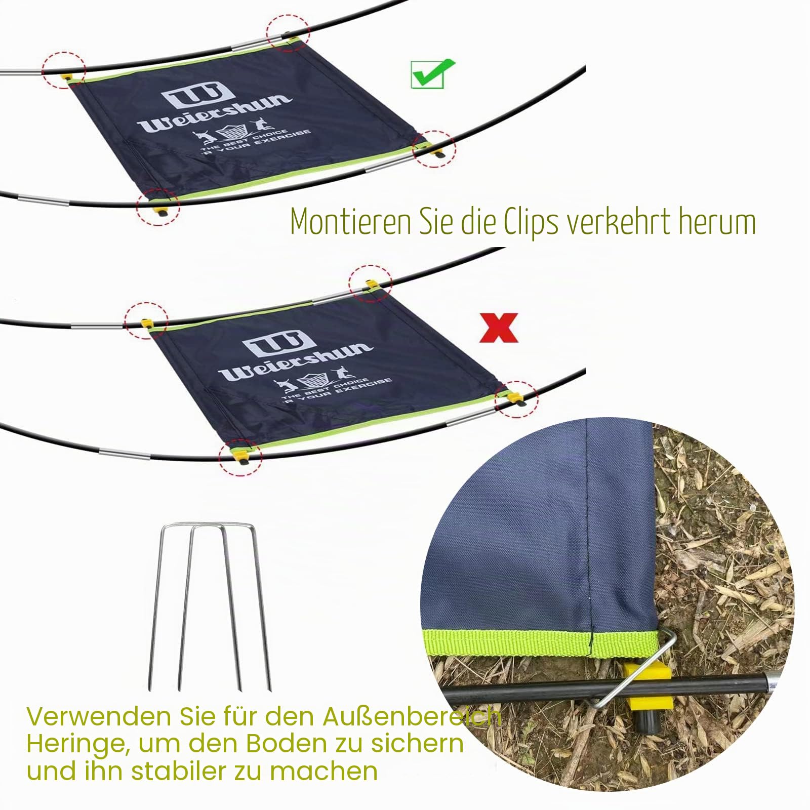 BEFANS Tragbares Badminton-Netz-Set für Garten, Pickleball, Kinder-Volleyballnetz am Strand, einfach aufzubauendes Netz mit Tragetasche Indoor-Outdoor-Sport, kein Werkzeug oder Heringe erforderlich