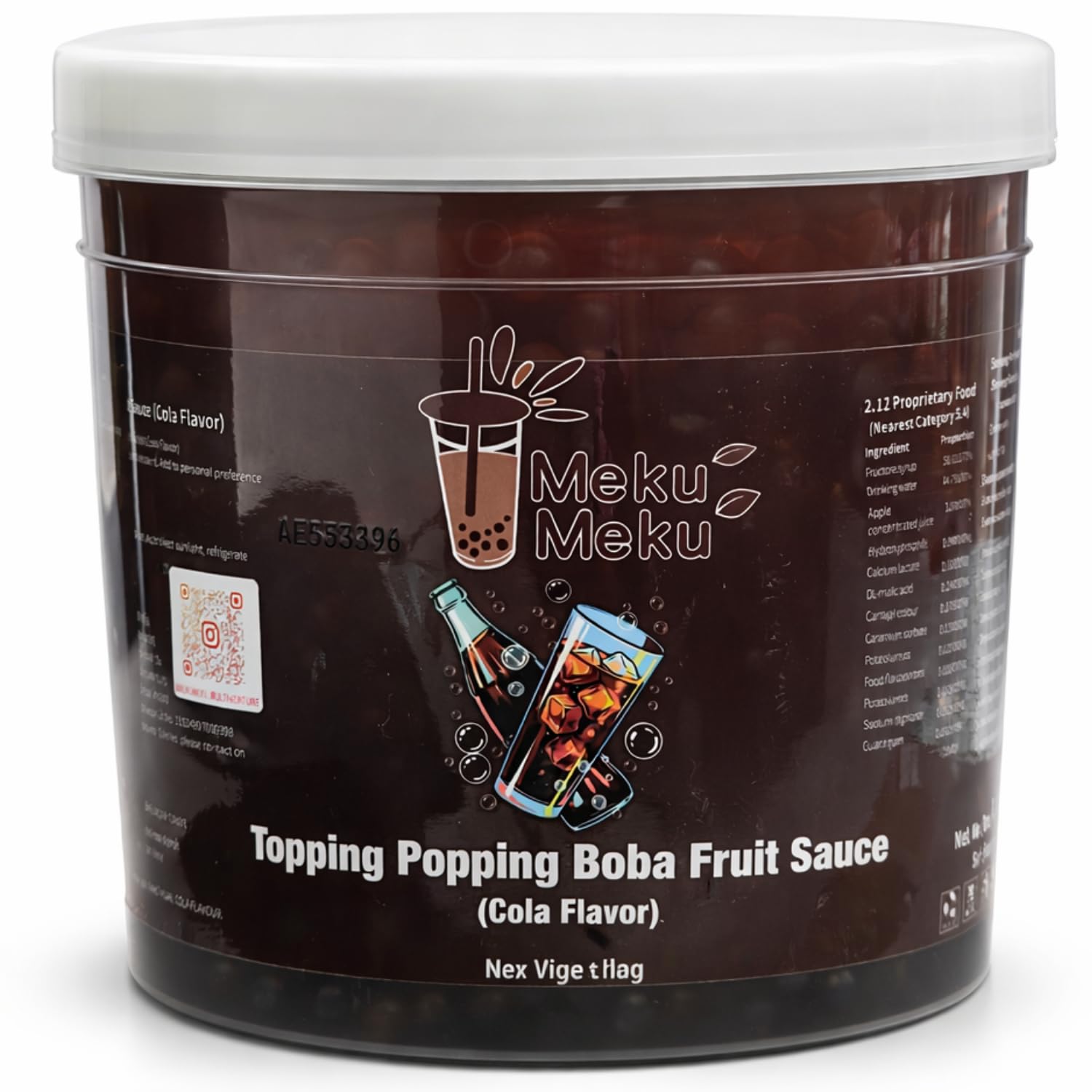 MEKU MEKU - Cola Flavor Popping Boba Pearls Topping (Bulk Pack) By COUGAR | Juicy Bursting Boba Balls for Bubble Tea, Desserts & Drinks | Sweet & Fizzy Cola Taste | Ready to Use Beverage Topping – (IMPORTED)-image-39