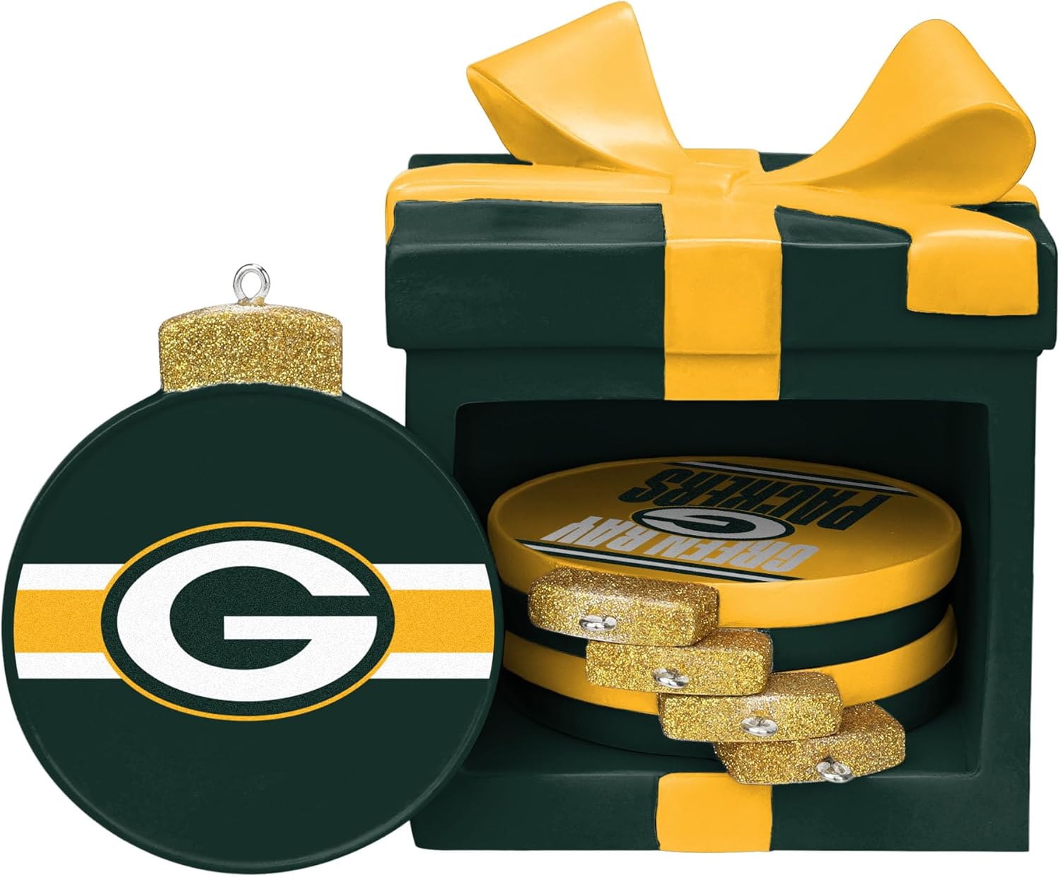 FOCO NFL Unisex-Adult NFL Team Logo 5 Pack Box Drink Beverage Coaster Set