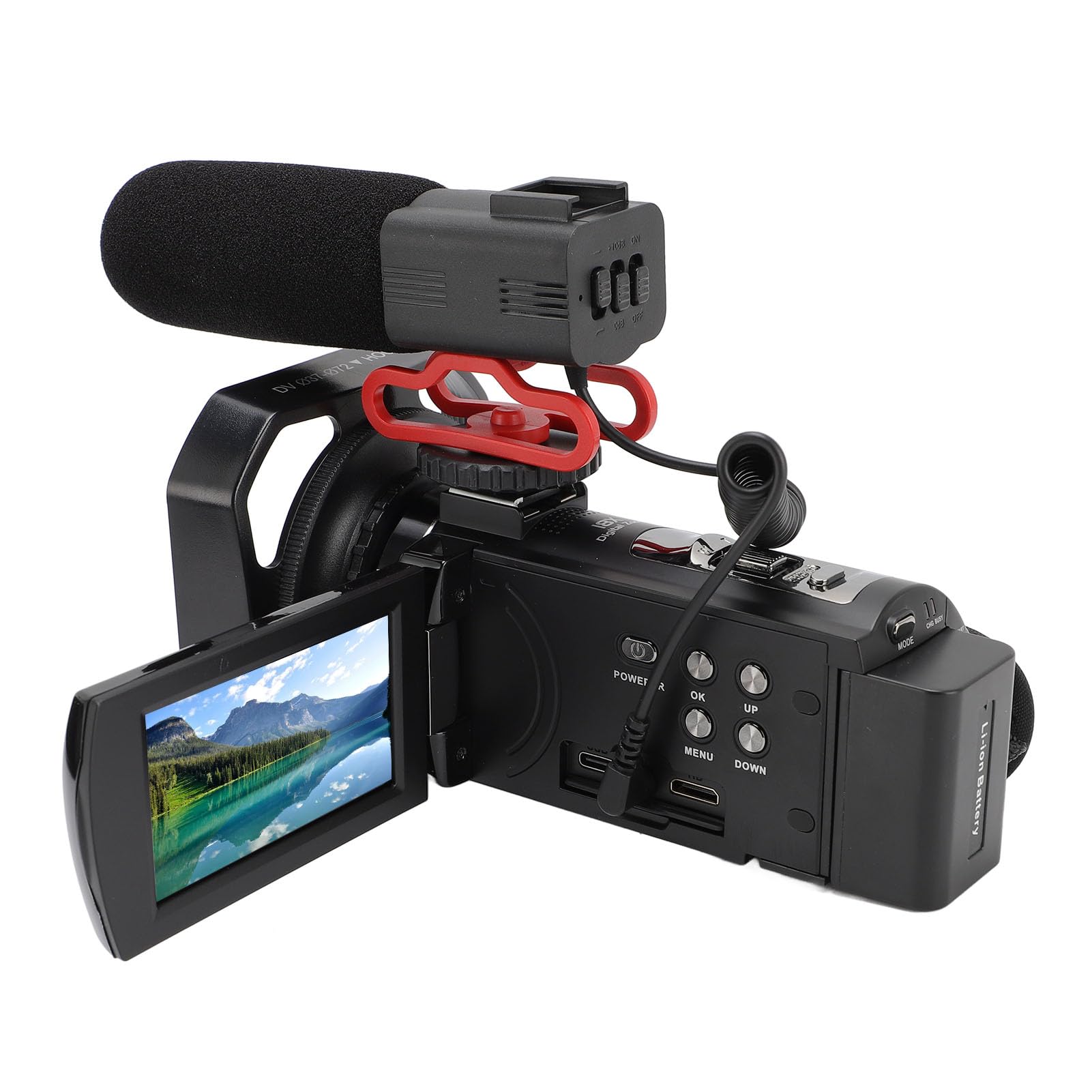 Amazon | 5Kビデオカメラカムコーダー、56MP WIFI 3インチ90