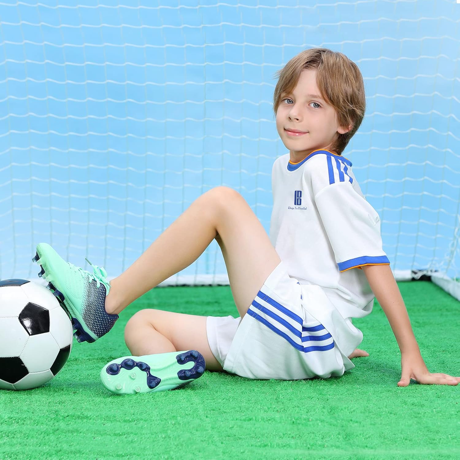  | brooman Kids Soccer Cleats Boys Girls Athletic Outdoor Football Shoes | Soccer