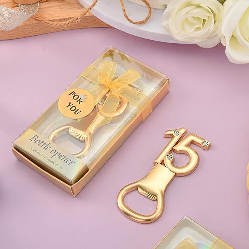 Miniatura 5 de 24 piezas/paquetes, 15 abridores de botellas para fiesta de cumpleaños de 15 años, decoraciones o recuerdos para invitados con cajas de regalo,