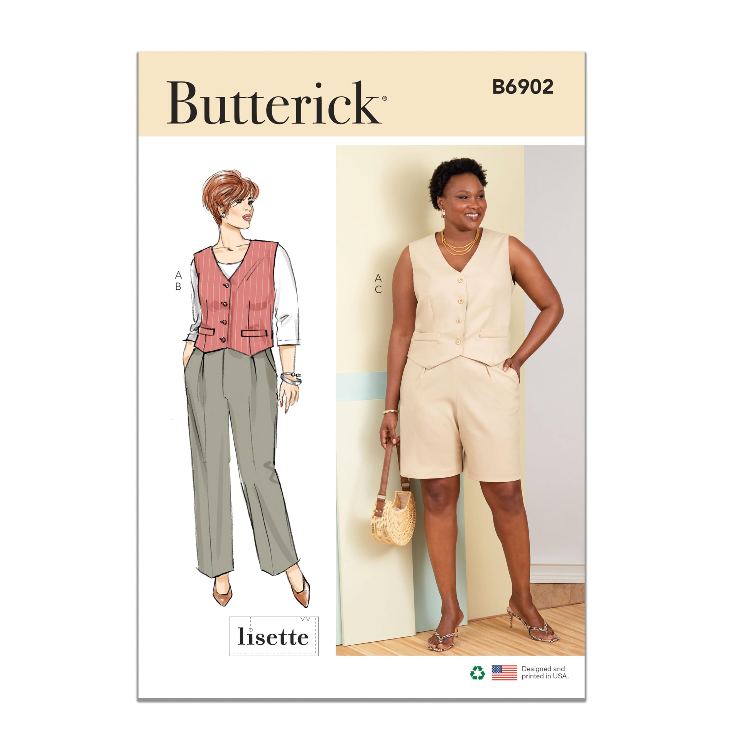 Patron de couture Butterick B6902W3 vêtements de sport grande taille W3