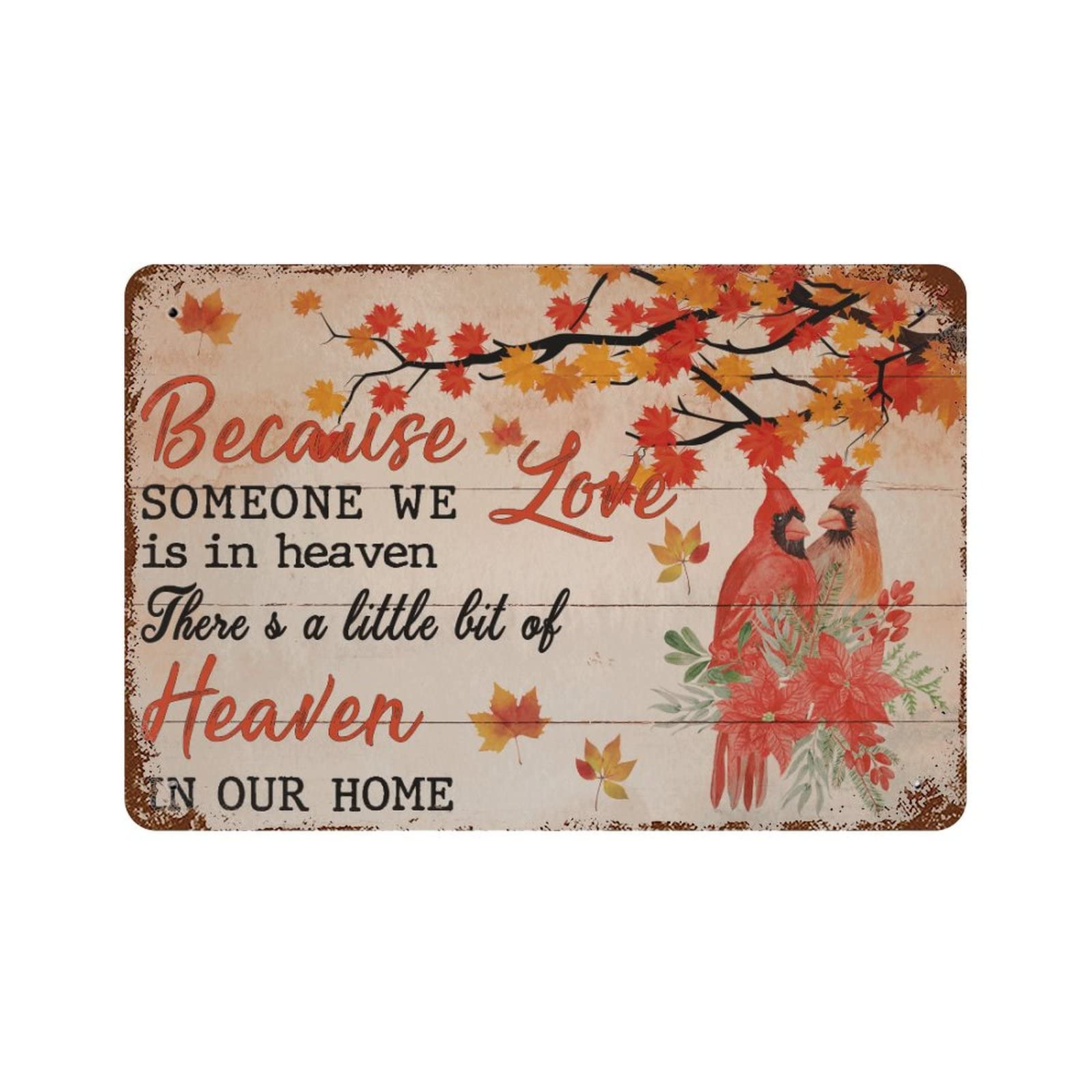 Plaque métal sérigraphiée Cardinals avec finition vintage durable
