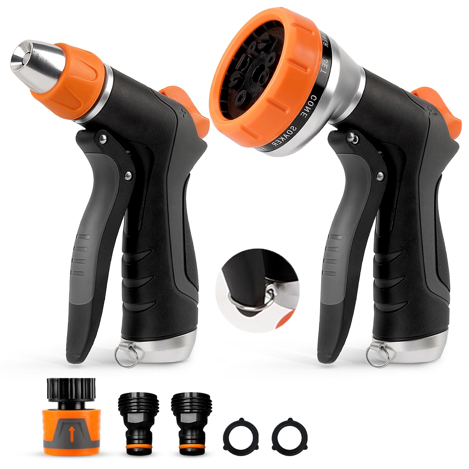 Photo 1 of HOOFUN 2-Pack Garden Hose Nozzles