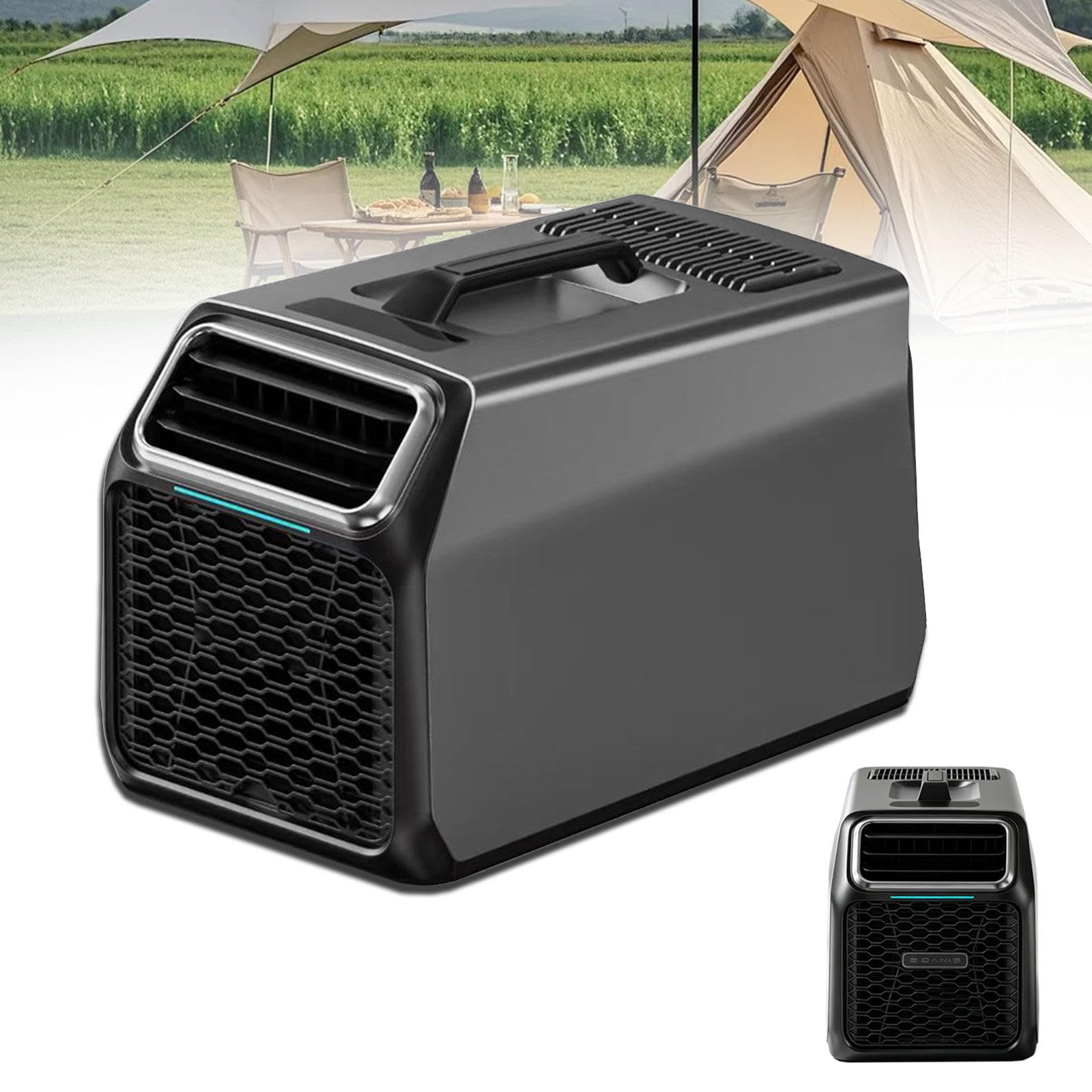 vnmudzeo Small Air Conditioner,12-Hour Timer,46 dB Only Coverage 1400W