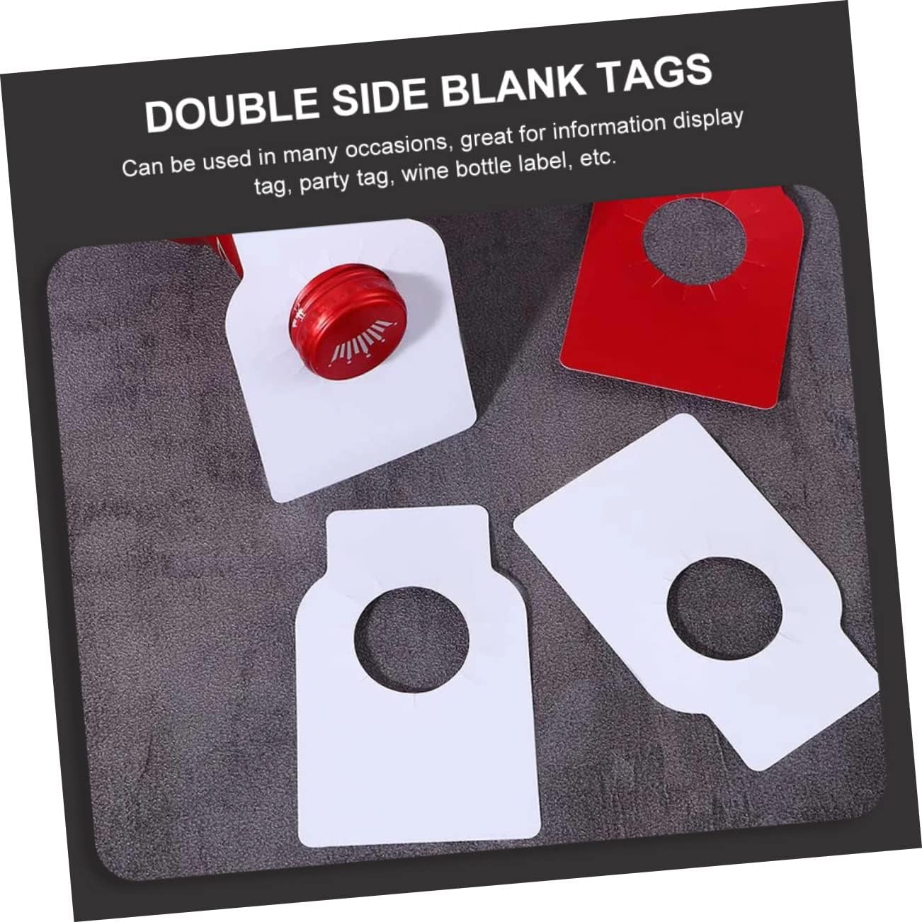 PRETYZOOM 200pcs Double-sided Blank Wine Bottle Tags Multi-functional Labels for Cellar Information Tags for Organizing Wine and Beverage Bottles