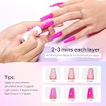MIZHSE Nail Polish Set 24 Colors,Quick Dry Nail Polish Pink Blue Yellow | Air Fast Dry Nail Polish Kit,Glitter Fingernail Polish For Manicure DIY Salon Home Gift for Women