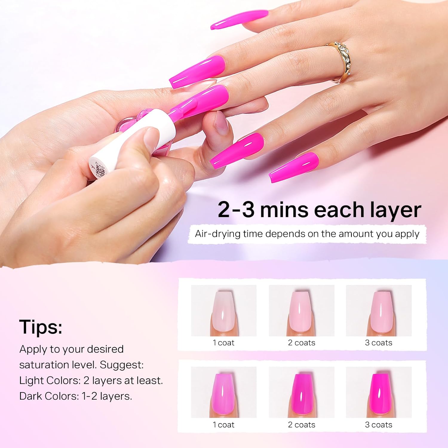 MIZHSE Quick Dry Nail Polish Set, 24 Colors Spring Summer Regular Nail Polish Non Gel, Air Drying Fast Neon Trendy Glitter Bulk Nail Lacquer Oil-based Long Lasting Home DIY Gift for Women