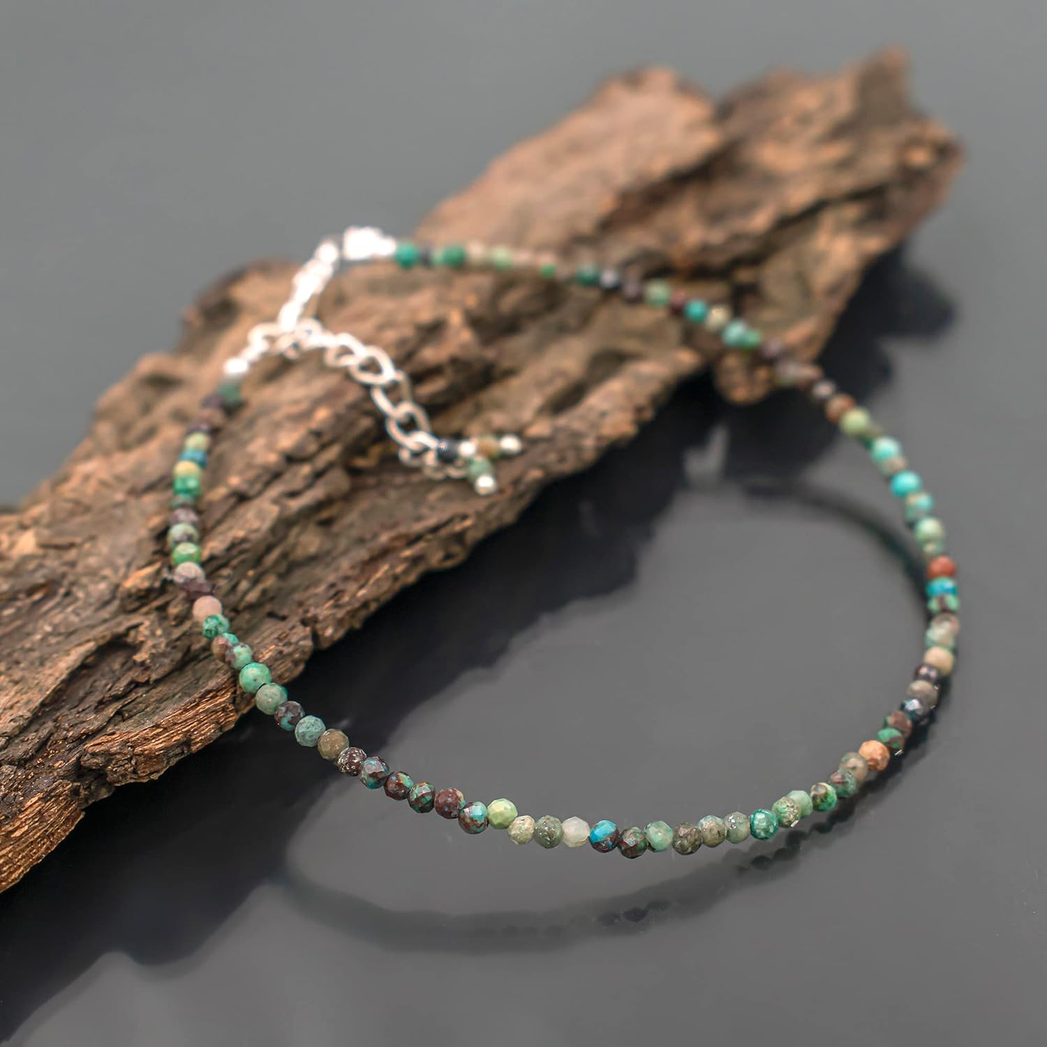 Dainty Crystal Bracelet for Women – 2-3mm Faceted Bead Bracelet | Elegant Stackable Minimalist Jewelry for Everyday Wear