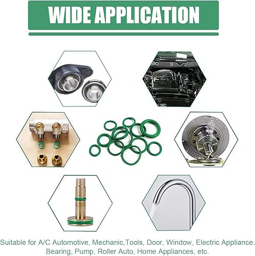 Miniatura 4 de Juego de 270 juntas tóricas para automóvil, 18 tamaños, de goma impermeable, compresor de aire acondicionado, arandela de juntas, accesorios