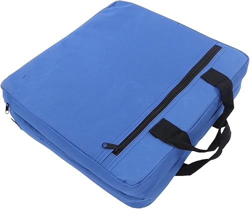 Miniatura 7 de ViaGasaFamido Asiento plegable portátil para estadio con soporte trasero para camping, azul concierto, ligero y portátil, adecuado para césped,