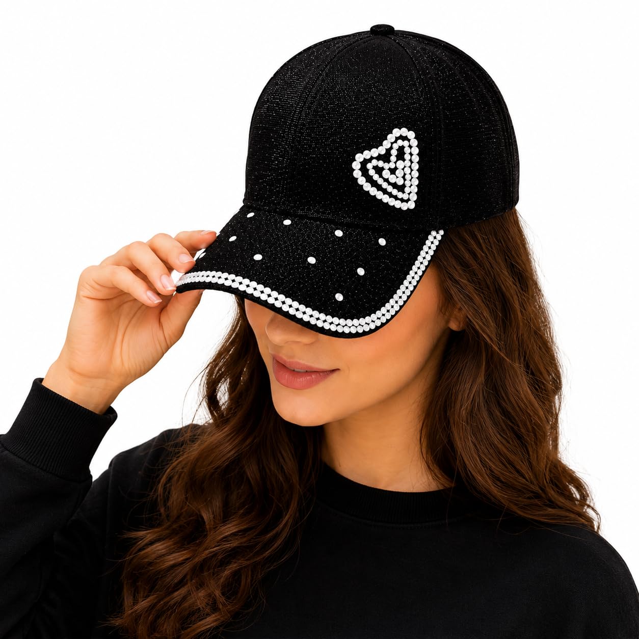 Girls Cotton Baseball Cap with Butterfly Design – Stylish Rhinestone Embellished Sports Hat for Running, Gym, Cricket & Outdoor Activities – Lightweight & Sun Protection Cap-image-3