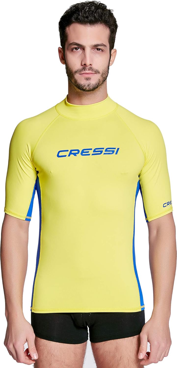 Cressi Rash Guard Uomo - Maglia UV 50+ Maniche Corte, Nero/Rosso - Foto 7
