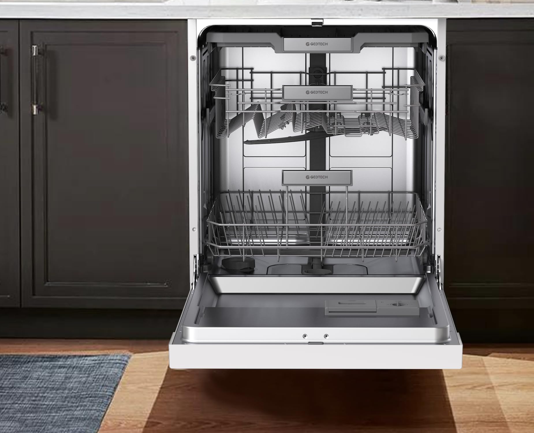 GEDTECH Lave-vaisselle GLV1542WH 15cv 42 dB Ultra silencieux Classe C Blanc