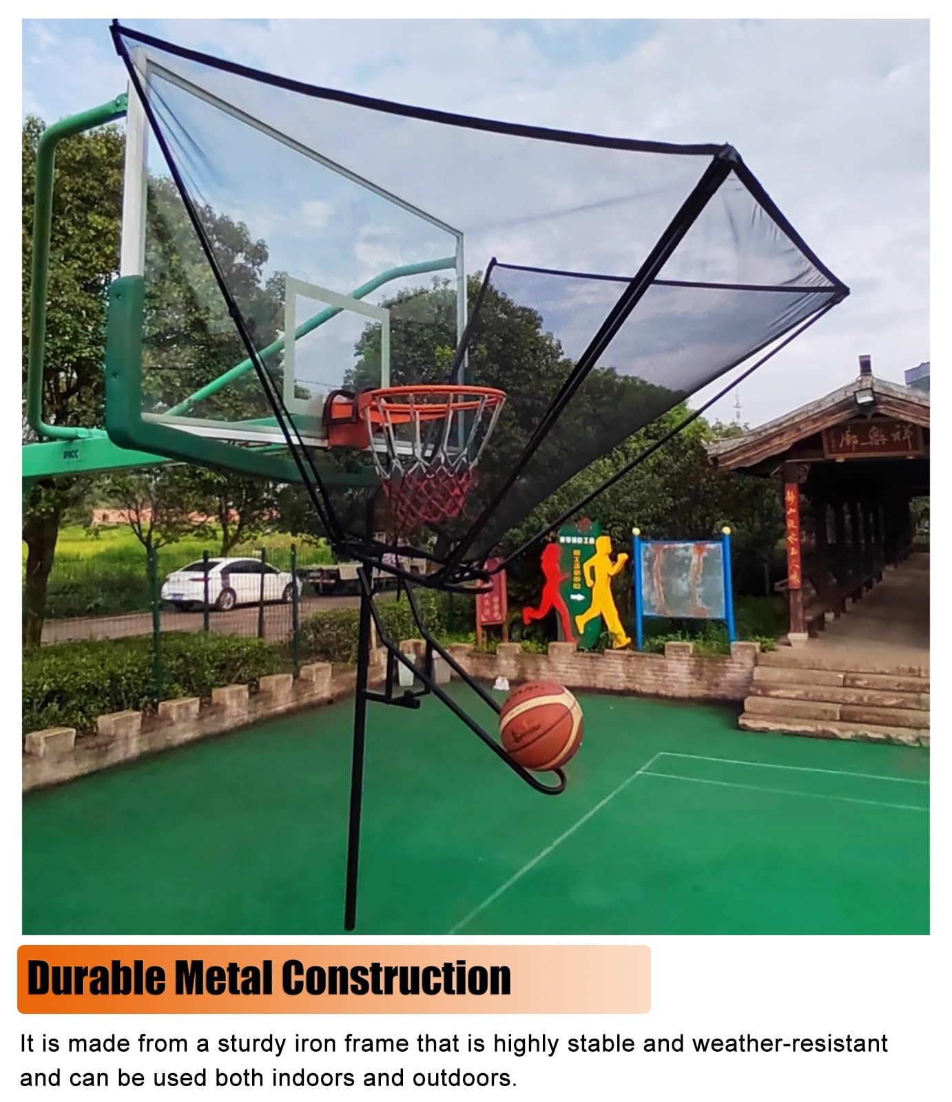 Sistema Di Ritorno FORZA Per Canestro Basket - Angolo 180°, Regolabile, Impermeabile, Nero - Foto 5