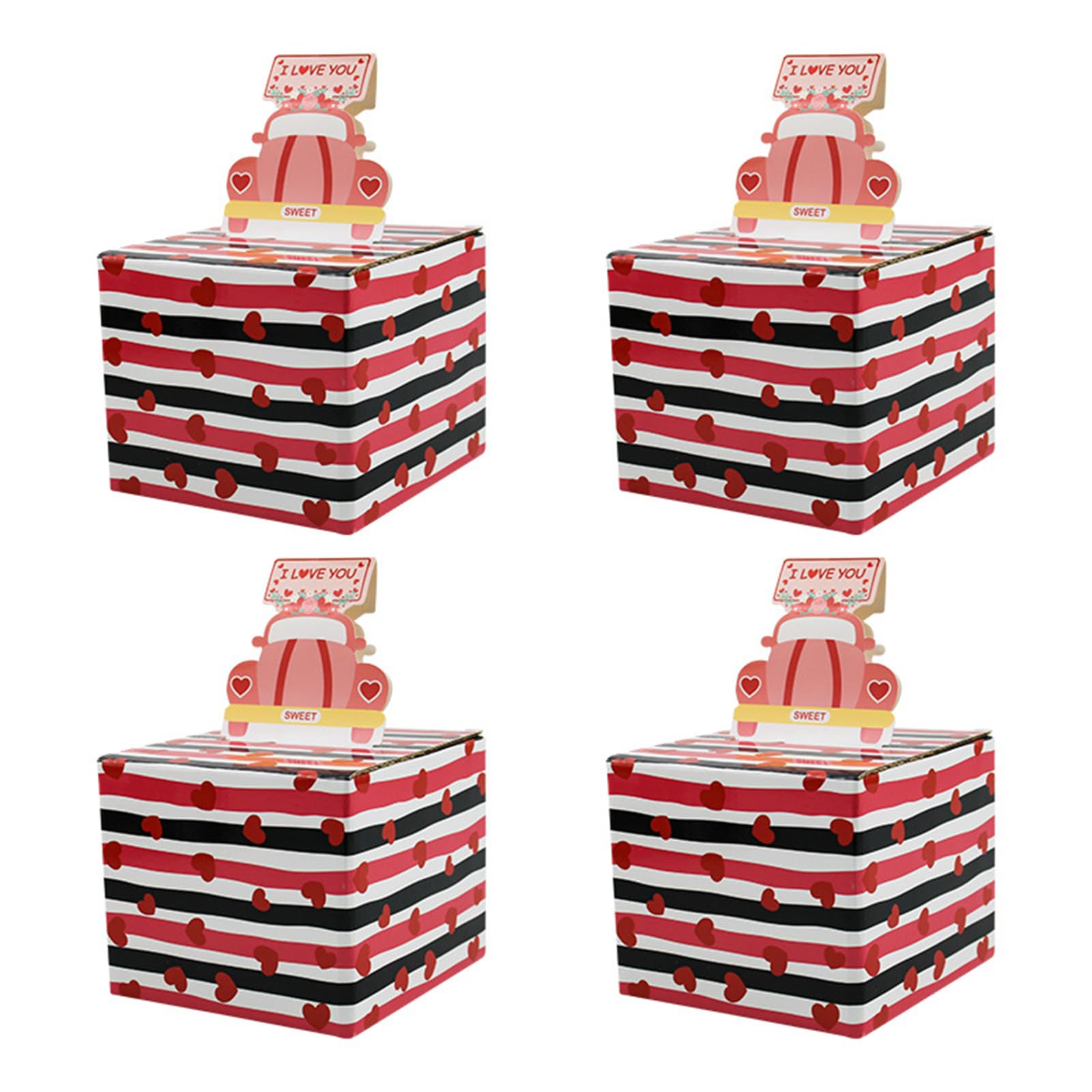 Jazuaiao 4pcs Pull Out Money Holders for Valentines Day Surprises Cash Gift Boxes Stylish Wedding Money Holders Cash
