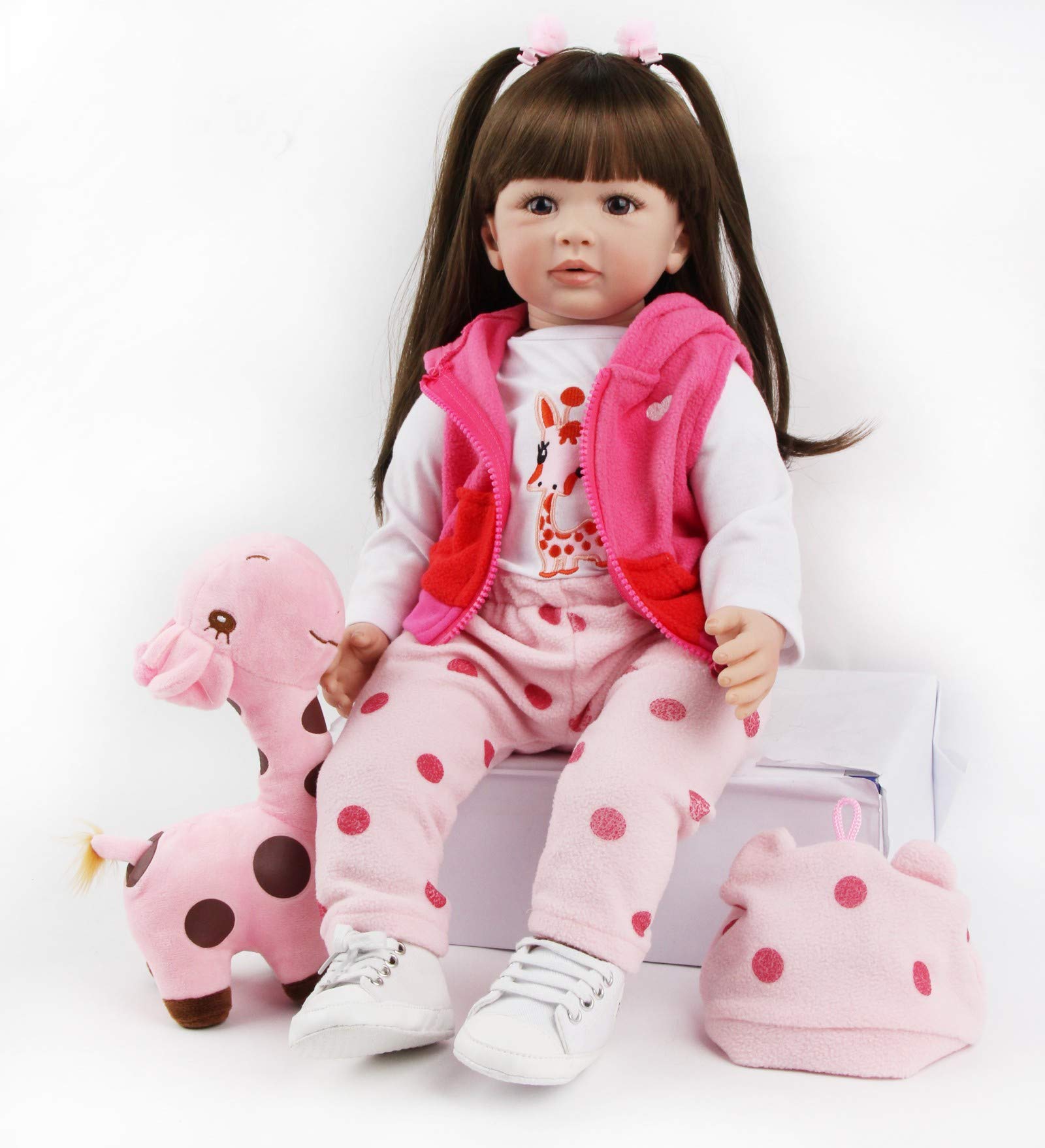 ZIYIUI 22 cali Reborn Baby Lalka Miękka silikonowa realistyczna winylowa magnetyczna smoczek urocza dziewczynka 55 cm lalka prawdziwa dziewczynka prezent świąteczny