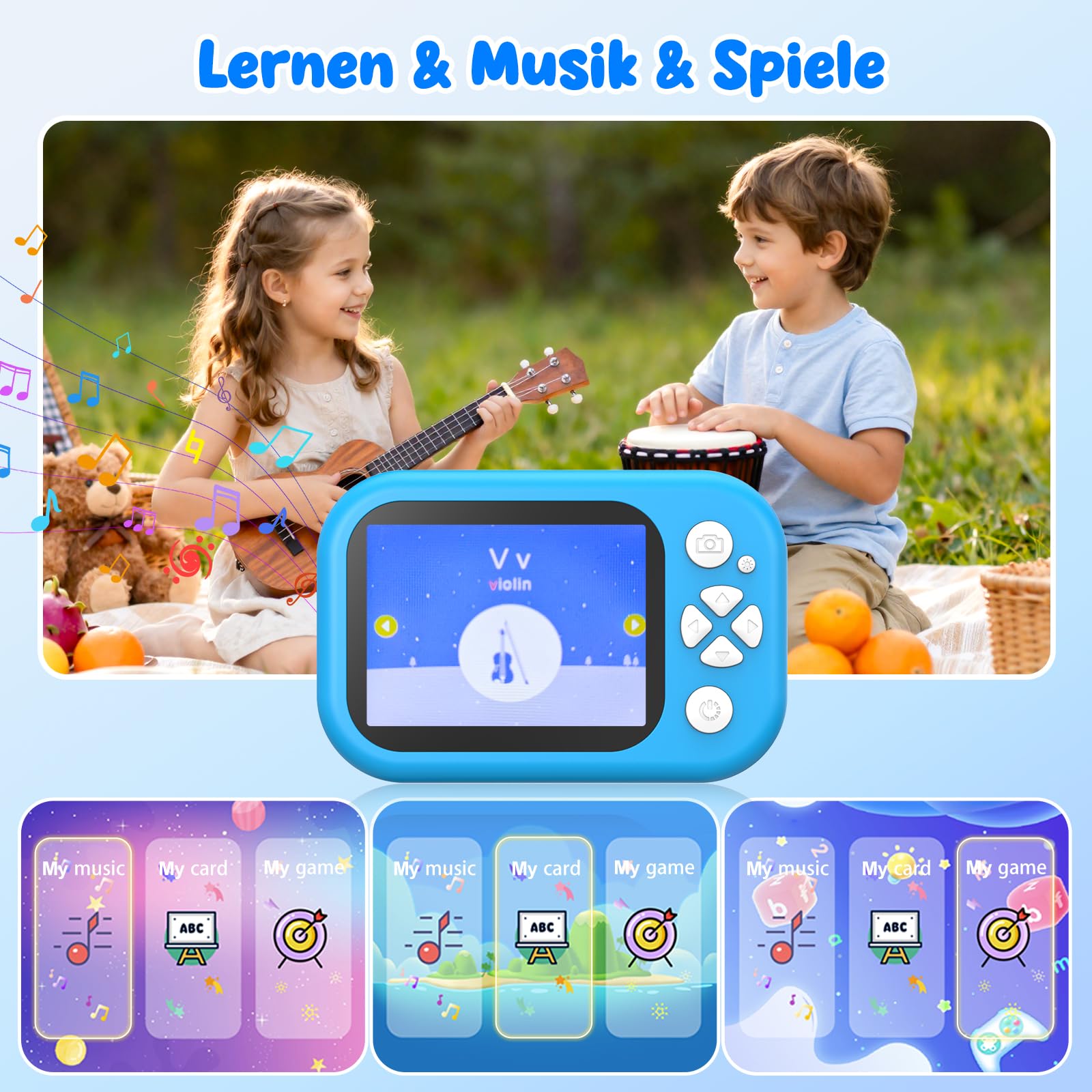 Unterwasserkamera Kinder, 10M/32.8FT Kinderkamera wasserdichte Kamera Kinder mit 2,4" Bildschirm, 32GB-Karte, Notfall-LED-Blitz, 1080P Fotoapparat Kinder Geschenk für 3-12 Jahre Mädchen Jungen