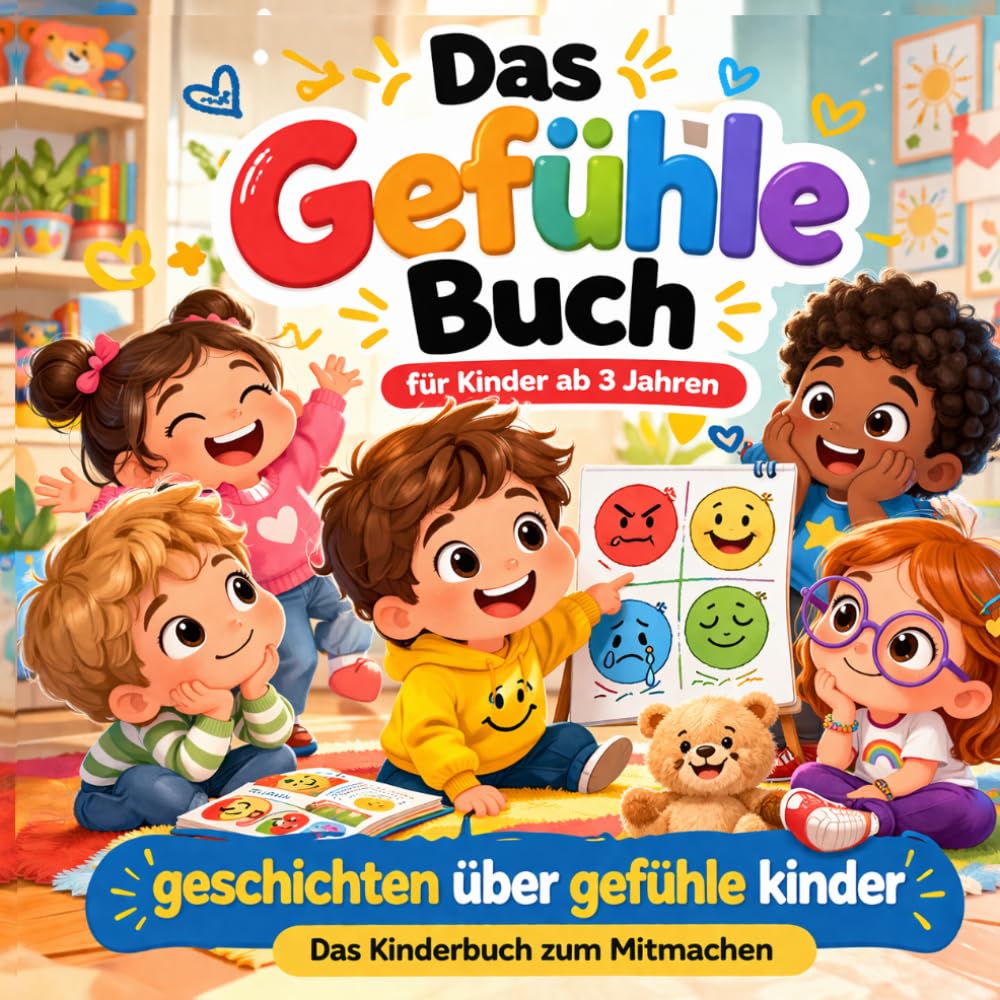 Das Gefühle Buch für Kinder ab 3 Jahren: geschichten über gefühle kinder _ Das Kinderbuch zum Mitmachen