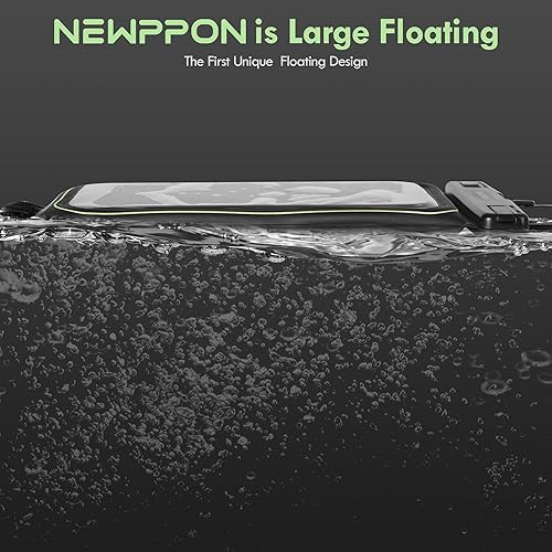 Miniatura 2 de newppon Bolsa flotante impermeable para teléfono paquete de 4 protectores grandes flotantes transparentes con cordón - Bolsa seca flotante universal
