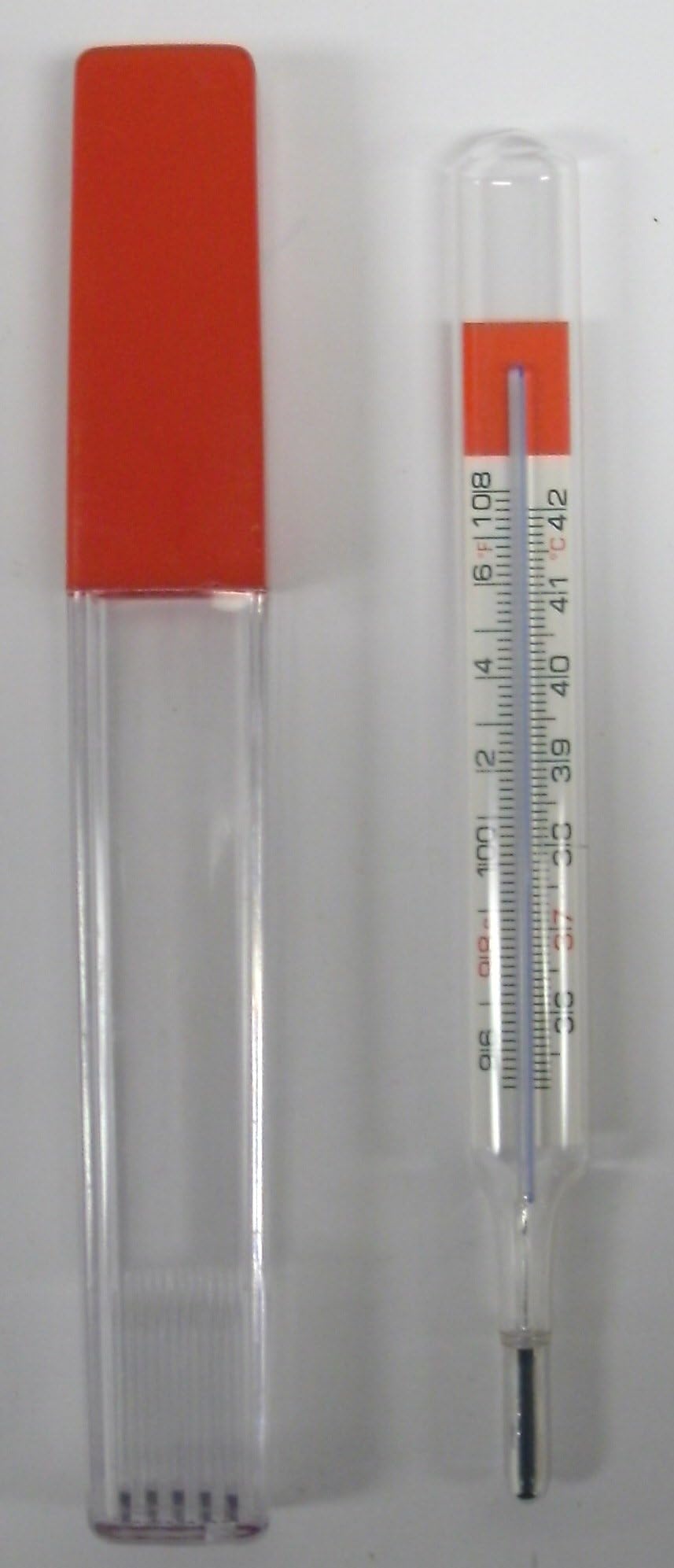 Mercury-Free, Glass, Rectal Thermometer C/F