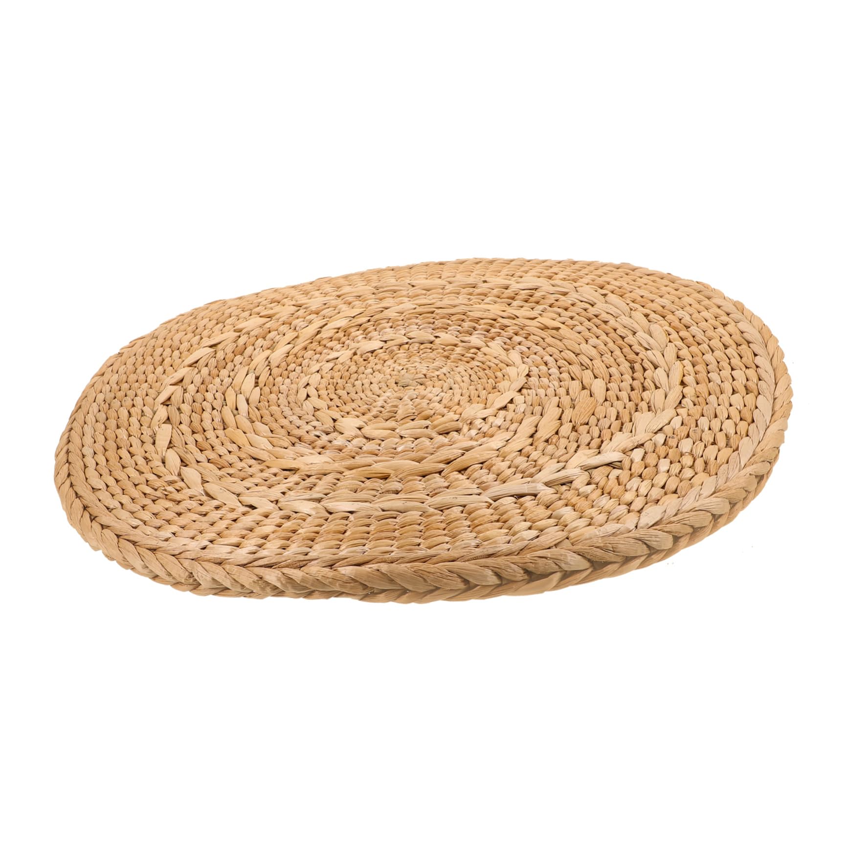 Coussin de sol rond tressé pour yoga, méditation et tatami adulte
