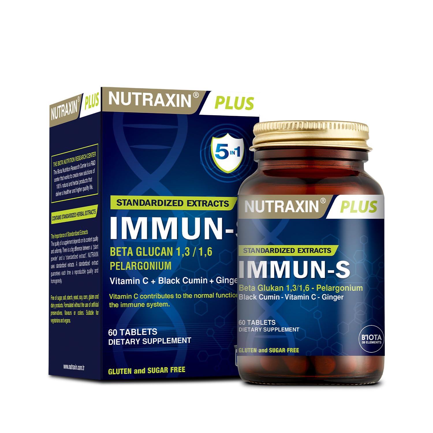 Nutraxin Plus Immun-S 1,3-1,6 Beta-Glukan 60 Tablet Takviye Edici Gıda