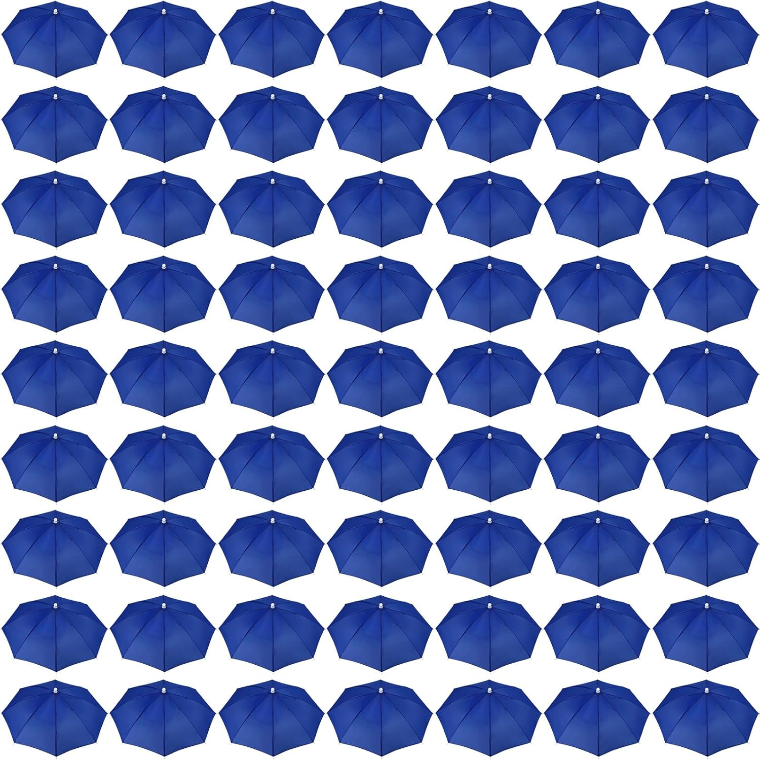 Kacctyen 50 Pcs Umbrella Hat for Adults Colorful Waterproof Head Umbrella Cap for Beach Fishing Hiking Camping