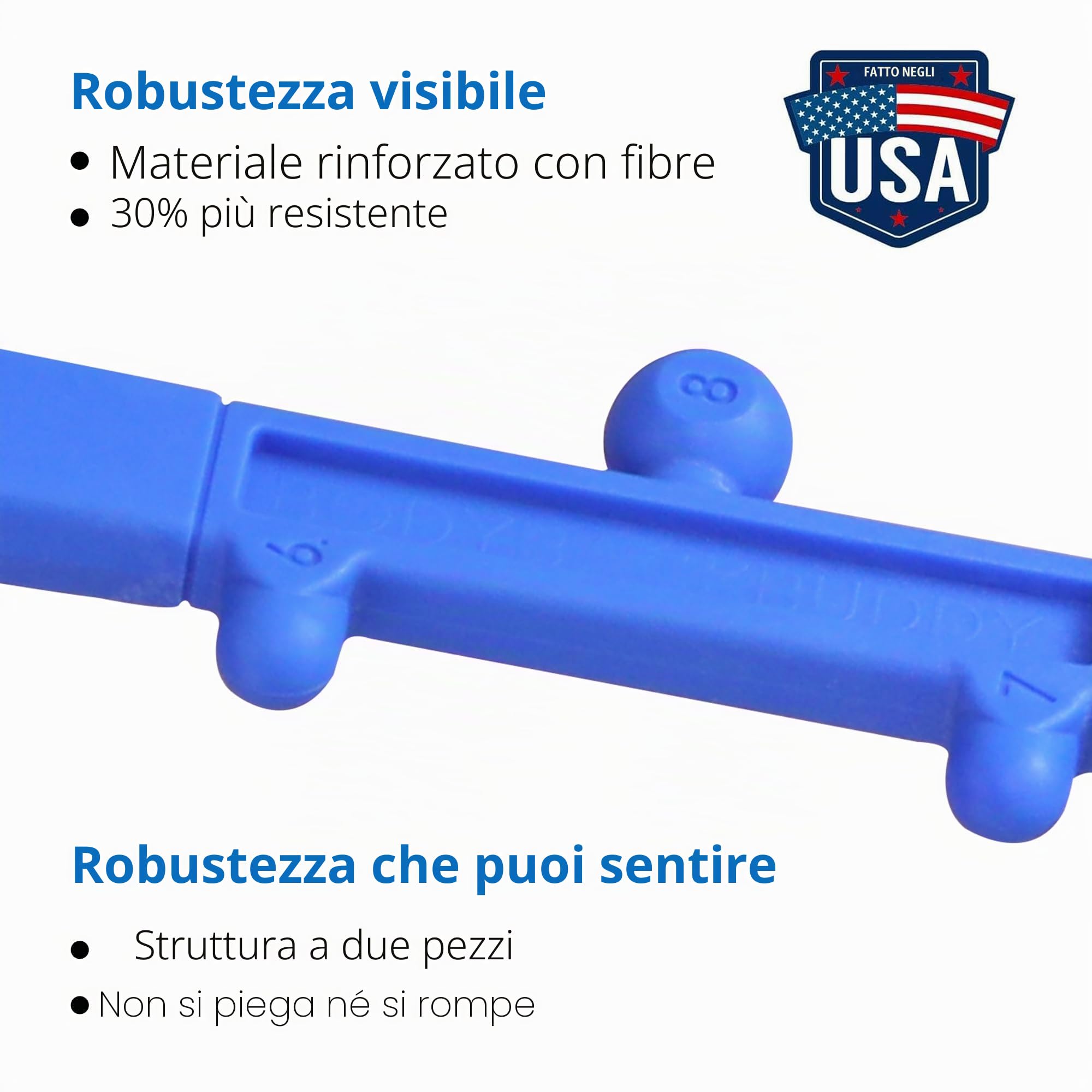 Body Back Buddy Massaggiatore per Schiena con Poster Didattico, Stick di Massaggio Portatile (Blu)