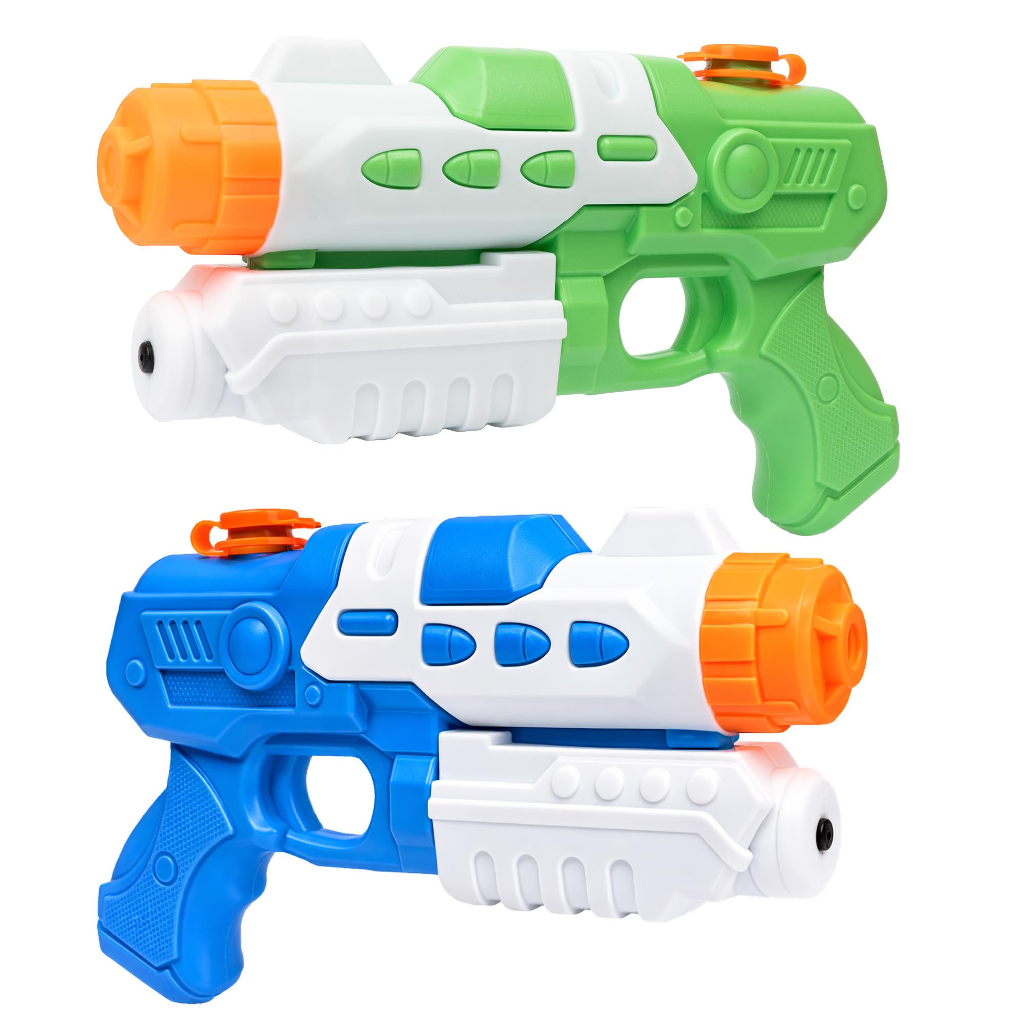2pk Aqua Water Gun Toy 300ml - Pump Action, Powerful Long Distance Fire, Large Guns, Soaker Blaster, Summer, Pool, Beach and Garden Toy, Swimming, Water Fight, For Kids Aged 3-8