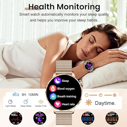 Miniatura 4 de Relojes inteligentes para mujer, reloj inteligente de 1.27 pulgadas (respuestahacer llamadas) compatible con teléfonos iPhoneAndroid, reloj