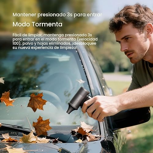 Miniatura 6 de JISULIFE Ventilador de mano portátil Ultra2 9000mAh, máximo 25 horas, 5 en 1, ventilador turbo de 100 velocidades, cargador de batería recargable de