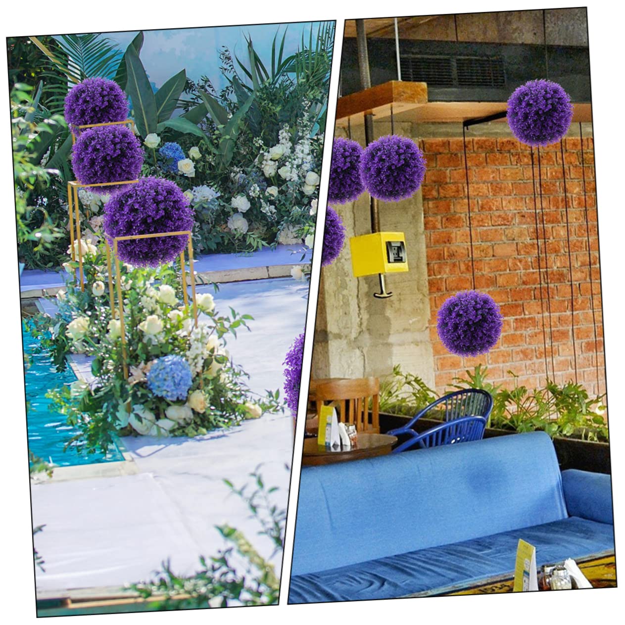 Ciieeo 2pezzi Palline Decorative Artificiali Per Topiaria Da Piante Sospese Eucalipto Con Fiori Rossi Decorazioni Per Interni Ed Esterni ø