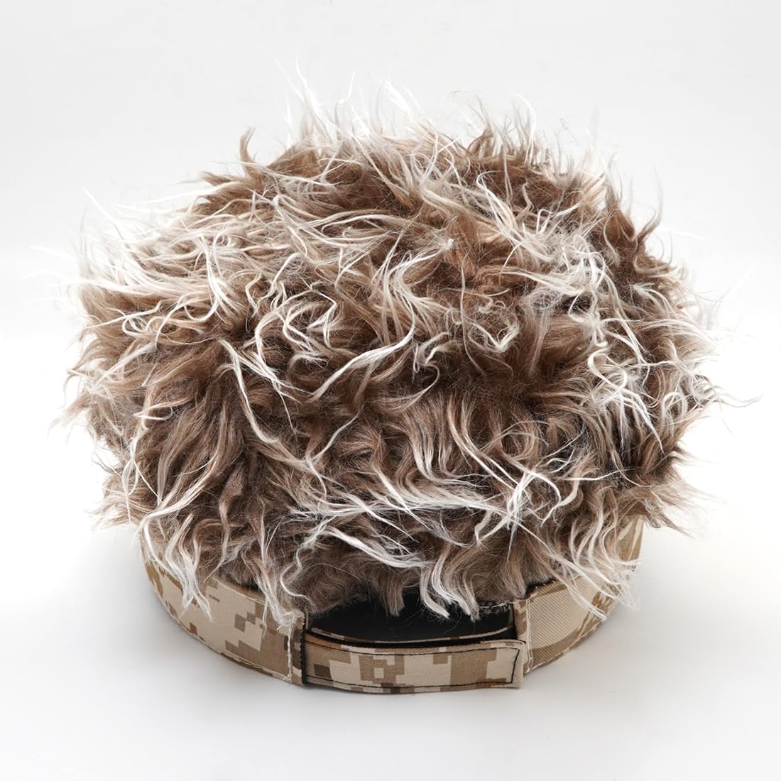 Mens Visor Cap Wig Spiked Adjustable Baseball Cap Sun Hats with Fake Hair - Image 5