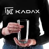 KADAX Szklanki do picia, zestaw 8 szklanek do whisky, wytrzymałe szklanki do wody, soku, uniwersalne szklanki kryształowe, szklanki do wody, drinków, na imprezę (344 ml, Leni 6 sztuk)