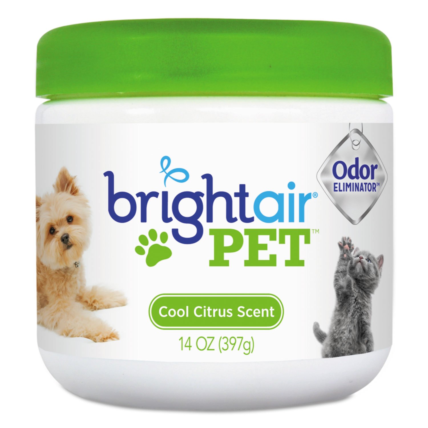 Bright Air Eliminador de olores para Mascotas, Aroma cítrico frío 14 oz (Paquete de 3)