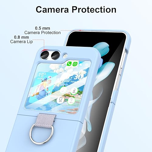 Miniatura 2 de DAKORIE Para Samsung Galaxy Z Flip 5 Funda Con Anillo Cubierta Protectora A Prueba De Golpes Flip Z 5 Funda Para Teléfono Para Galaxy Z Flip 5 5G