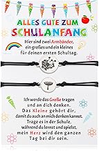 HOWAF 2 Endlich Schulkind Armband Mädchen Junge Geschenke zur Einschulung, Löwenzahn Armband Schulkind mit Einschulung Geschenk Karte für Erster Schultag Schultüte Füllung Schulanfang Geschenke