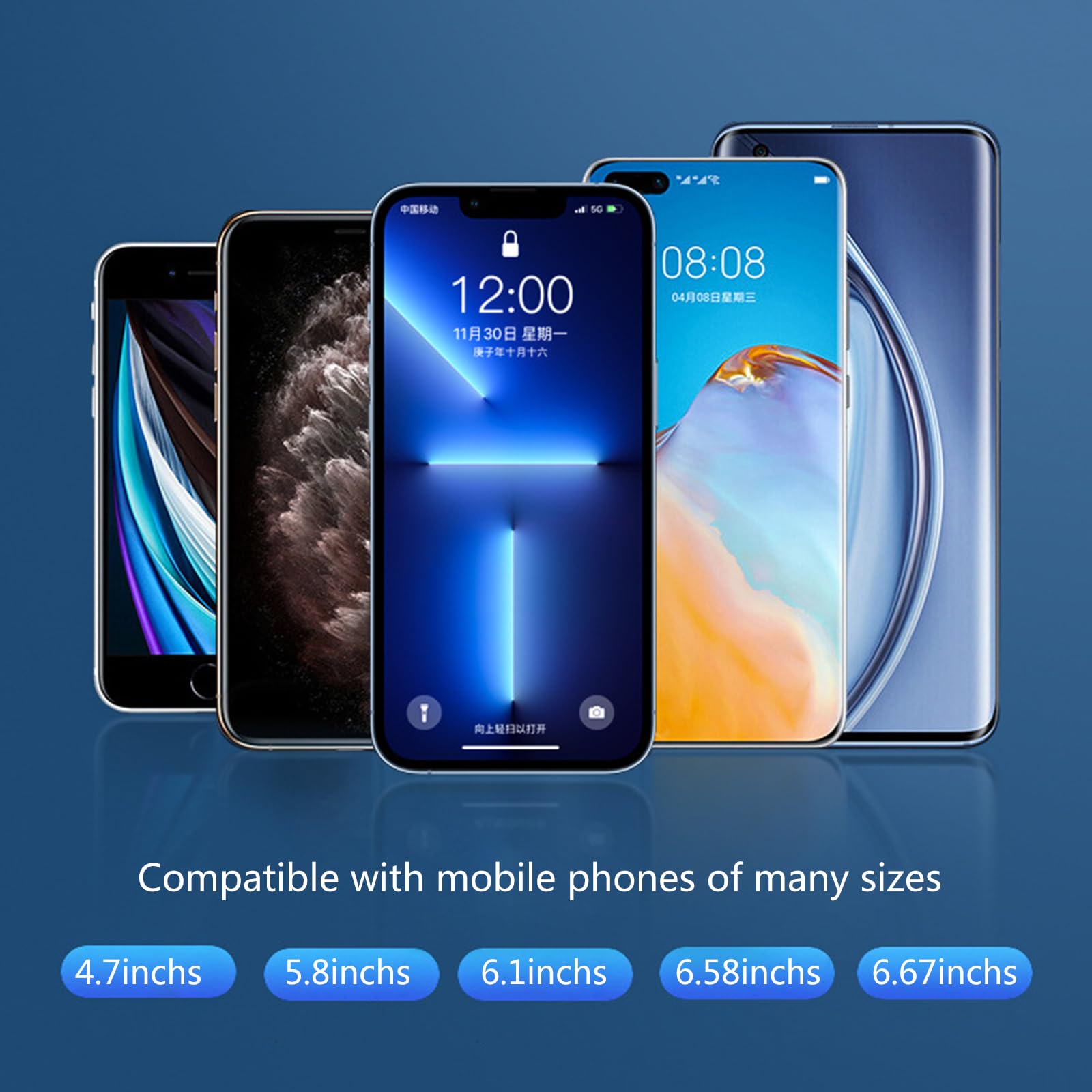 360 supporto girevole per cellulare per auto, specchietto retrovisore, supporto per telefono semplice per smartphone