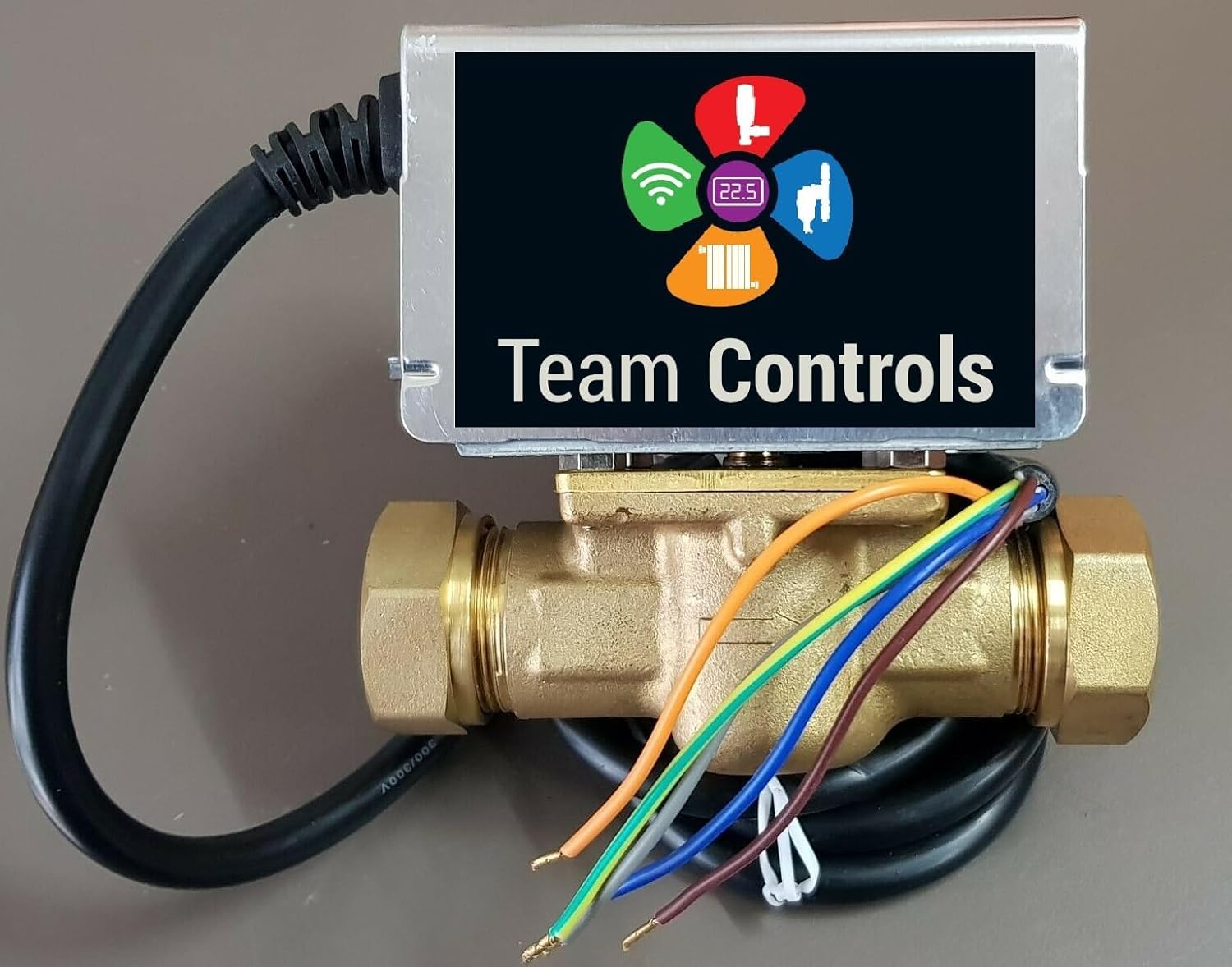 Team Controls - Válvula de zona motorizada de dos puertos de 22 mm, 5 cables, reemplazo directo para Honeywell V4043H, Tower, Banico, Horstmann