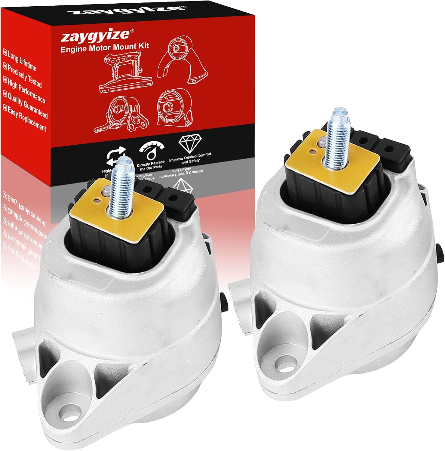 1 Pair Engine Motor Mount Front Left and Right Engine Motor Mount Set,Compatible with Cadillac ATS CTS 2.0L 2013-2019 Replace 23274000 23273999