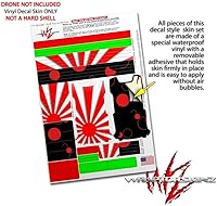 Vista 4 de Skin Wrap 2 Pack para DJI Ryze Tello Drone sol Naciente japonés bandera rojo Drone No Incluidas