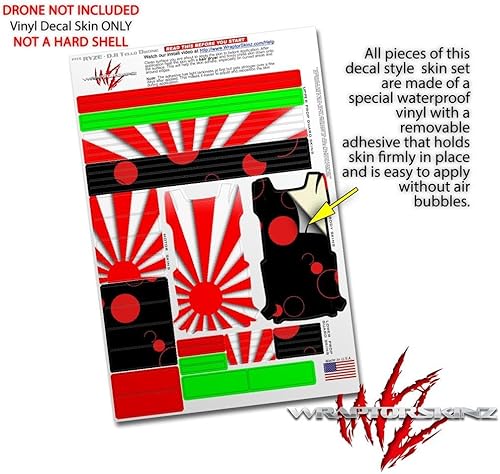 Miniatura 4 de Skin Wrap 2 Pack para DJI Ryze Tello Drone sol Naciente japonés bandera rojo Drone No Incluidas
