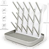 Vista 5 de Termichy Estante de secado de biberones: soporte vertical grande para secador de botellas, estante de secado de pie que ahorra espacio para Caqui